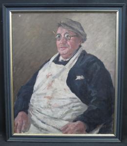 Dixon Nelly Gertrude,portrait of a butcher, believed to be a neighbour ,Peter Francis 2018-03-21