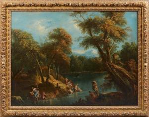 DIZIANI Antonio, Lo Zoppo 1737-1797,Baigneuses dans un paysage,Neret-Minet FR 2022-12-16