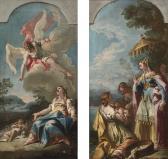 DIZIANI Gaspare 1689-1767,HAGAR AND THE ANGEL AND THE FINDING OF MOSES,1719,Sotheby's GB 2014-01-31