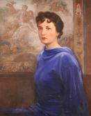 DJENEEFF Ivan 1900-1900,PORTRAIT OF A WOMAN IN A BLUE DRESS,Sloans & Kenyon US 2006-04-09