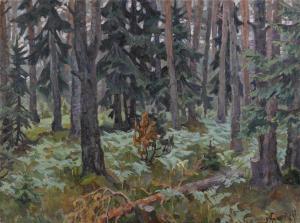 DMITRIEVIC Kaigorodov Anatolij 1878-1945,Forest in the Evening,1931,Palais Dorotheum AT 2013-06-19