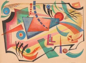 DMITRIEVICH BOBROV VASILII,Abstract Composition,1920,Shapiro Auctions US 2010-06-15