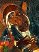 DMITRIEVSKAYA Lidia 1895-1967,A Nun at Prayer,Uppsala Auction SE 2011-06-14