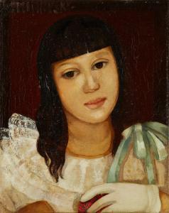 DMITRIEVSKIJ Lydia 1895-1967,Portrait of a Young Girl with a Red Ball,MacDougall's GB 2024-04-10