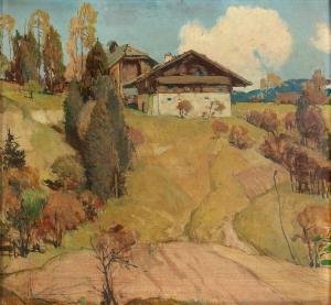 DNOBIK Alexander 1890-1968,Gehöft in herbstlicher Landschaft,Palais Dorotheum AT 2014-12-04