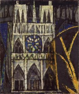 DOBASHI Jun 1910-1975,Notre-Dame, Paris,Mercier & Cie FR 2023-10-28