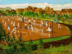 DOBAY Ferenc 1867-1945,Budapest Tennis School,1934,Kieselbach HU 2023-12-17