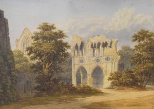 DOBBIN John 1815-1888,Drybrugh Abbey, Melrose, Scotland,Clevedon Salerooms GB 2022-07-21