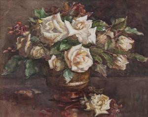 DOBBIN Lady Kate 1868-1955,Roses in a Lustre Vase,Adams IE 2016-12-07