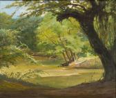 DOBREV Dobri Ivanov 1898-1973,Trees by the Water,1930,Palais Dorotheum AT 2015-09-19