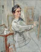 DOBRINSKY Isaac 1891-1973,« Peintre à son atelier »,Pomez-Boisseau FR 2007-02-03
