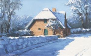Dobritz Stefan 1965,Frisian House in Winter,Stahl DE 2021-02-26
