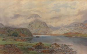 DOBSON Robert 1860-1901,Atmospheric Highland Lock Scene,1893,Burchard US 2018-07-22