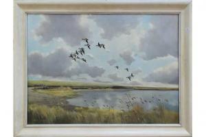 DOBSON Robert 1860-1901,Geese in Flight,Tooveys Auction GB 2015-06-17