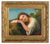 DOBSON William Charles THOMAS 1817-1898,Reverie,1864,New Orleans Auction US 2021-06-05
