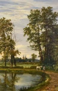 DOCKREE Mark Edwin 1856-1901,On The Canal Rickmansworth,Canterbury Auction GB 2022-08-06
