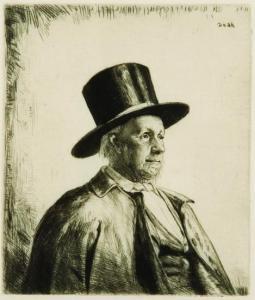 DODD Francis H 1874-1949,Portrait of a gentleman in a top hat,Bloomsbury New York US 2010-09-29