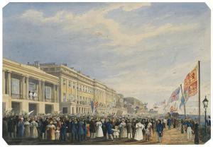 DODD Joseph Josiah,Princess Victoria greeted by crowds at St Leonards,1838,Christie's 2022-03-24