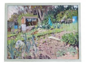 DODD Samuel,Allotment scene with a garden shed, wheelbarrow an,2011,Gardiner Houlgate GB 2016-01-14
