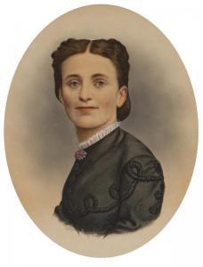 DODGE John Wood 1807-1893,Portrait of a woman in mourning,1873,John Moran Auctioneers US 2018-02-20