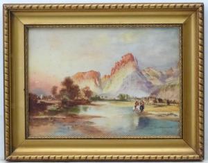 DODGSON CATHERINE 1884-1954,American Indian view with golden Mountains and Nat,Dickins GB 2019-09-16