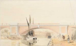 DODGSON George Haydock 1811-1880,Regent's Dock Viaduct on the London and Blackwall,Woolley & Wallis 2023-09-05