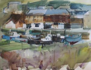 DODWELL Samuel 1909-1990,BOATS IN A HARBOUR,Lawrences GB 2020-01-17