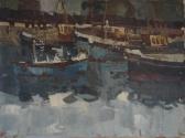 DODWELL Samuel 1909-1990,Boats in Harbour,1968,Wright Marshall GB 2016-07-19