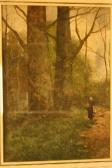 DOELEMAN Johan Hendrik 1848-1913,Houtsprokkelaarster met kind in het bos,Venduehuis NL 2011-04-13