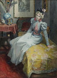 DOEPLER Karl Emil II 1855-1922,Portrait einer reizenden jungen Dame,1899,Zeller DE 2012-12-06