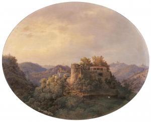 DOERELL Ernst Gustav 1832-1877,A View of Rosenburg in Graupen,1874,Palais Dorotheum AT 2025-04-28