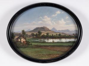 DOERELL Ernst Gustav 1832-1877,Landschaft bei Teplitz in Nordböhmen,1874,Palais Dorotheum 2023-05-09