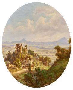 DOERELL Ernst Gustav 1832-1877,Vast Lanscape in Bohemia.,1876,Van Ham DE 2023-11-17