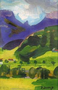 DOERIG Roswitha 1929-2017,Appenzeller Landschaft,Galerie Widmer Auktionen CH 2008-11-29