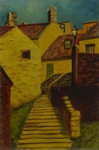 DOGDSON K,View Looking up to Cottages from Footpath,David Duggleby Limited GB 2017-06-17