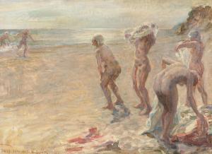 DOHM Heinrich 1875-1940,Beach guests on Fanoe,1917,Bruun Rasmussen DK 2018-01-22