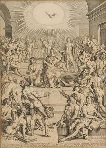 DOLENDO Bartolomeus Willemsz 1571-1627,Uitstorting van de Heilige Geest,Bernaerts BE 2016-05-03