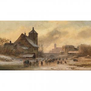 DOLL Anton 1826-1887,Eisvergnügen vor der Stadt,Neumeister DE 2023-12-06