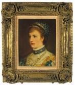 Dolleschol J. E 1850,A portrait of a young lady wearing pearls,1894,Bonhams GB 2008-01-20