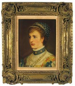 Dolleschol J. E 1850,A portrait of a young lady wearing pearls,1894,Bonhams GB 2008-01-20