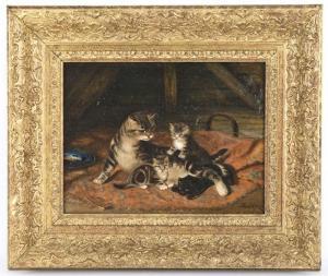 DOLPH John Henry 1835-1903,A 
mother and her three kittens,Dallas Auction US 2009-09-02