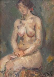 DOMèNEC Carles 1880-1962,Desnudo de mujer,1913,Alcala ES 2021-12-23