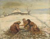 DOMANSKI J 1800-1900,Lavandières dans la neige,1900,AmbroseBauer US 2008-03-31