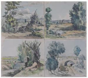 DOMENECH Josep Ventosa 1897-1982,Conjunto de cuatro paisajes.,1933,Subarna ES 2024-02-15