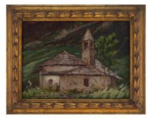 DOMENEGHINI Francesco 1860-1950,Chiesetta montana,Casa d'Aste Santa Giulia IT 2024-04-06