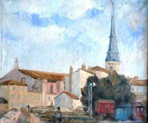 DOMENJOZ Raoul 1896-1978,Eglise en Provence,Oger-Camper FR 2010-03-26