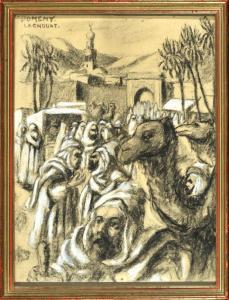 DOMENY 1800-1900,Belebte arabische Marktplatzszene,Allgauer DE 2015-04-16