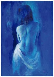 DOMINGO D. Alvarez Gomez 1942,Mujer en azul,Subarna ES 2016-10-06