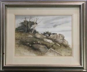 DOMINGUEZ Miguel 1941,Boulder Landscape,Clars Auction Gallery US 2020-09-12