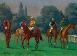 DOMINICÉ Guy 1897-1981,Pair of works: Jockeys,1929,Galerie Koller CH 2017-12-05
